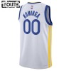 NBA Børn Trøje Golden State Warriors Jonathan Kuminga 00 2022-23 Nike Association Edition Hvid Swingman